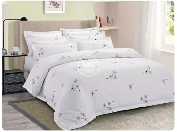 Hotel Bedding Midnight Flow Core printed high-end hotel linen bedding, simple style four-piece set, high-end printed process, all-cotton fabric pic 1