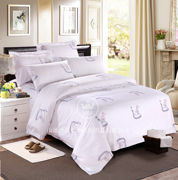 Hotel Bedding Yizhi Fengfa high-end hotel linen bedding all-cotton printed brocade set with high-end printing technology pic 1